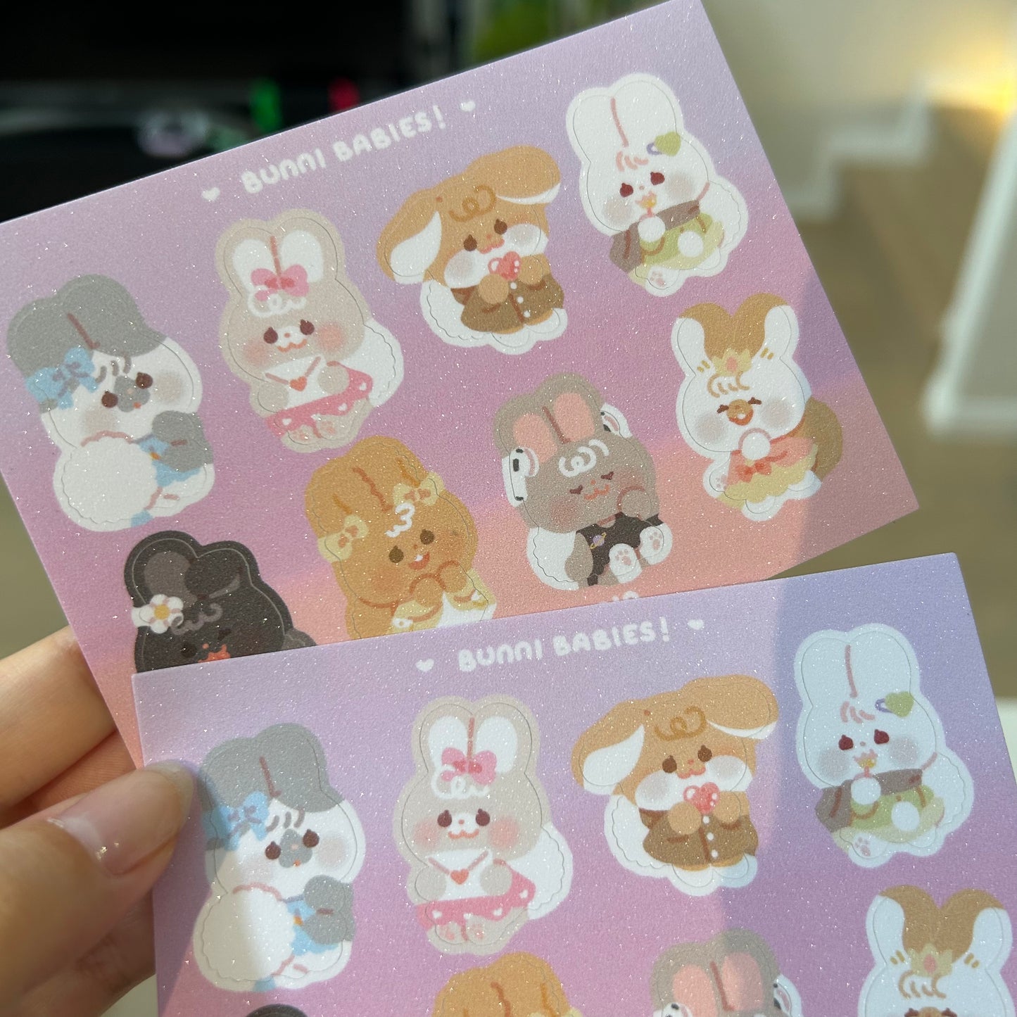 Limited edition frosted sparkle bunni babies!🐰