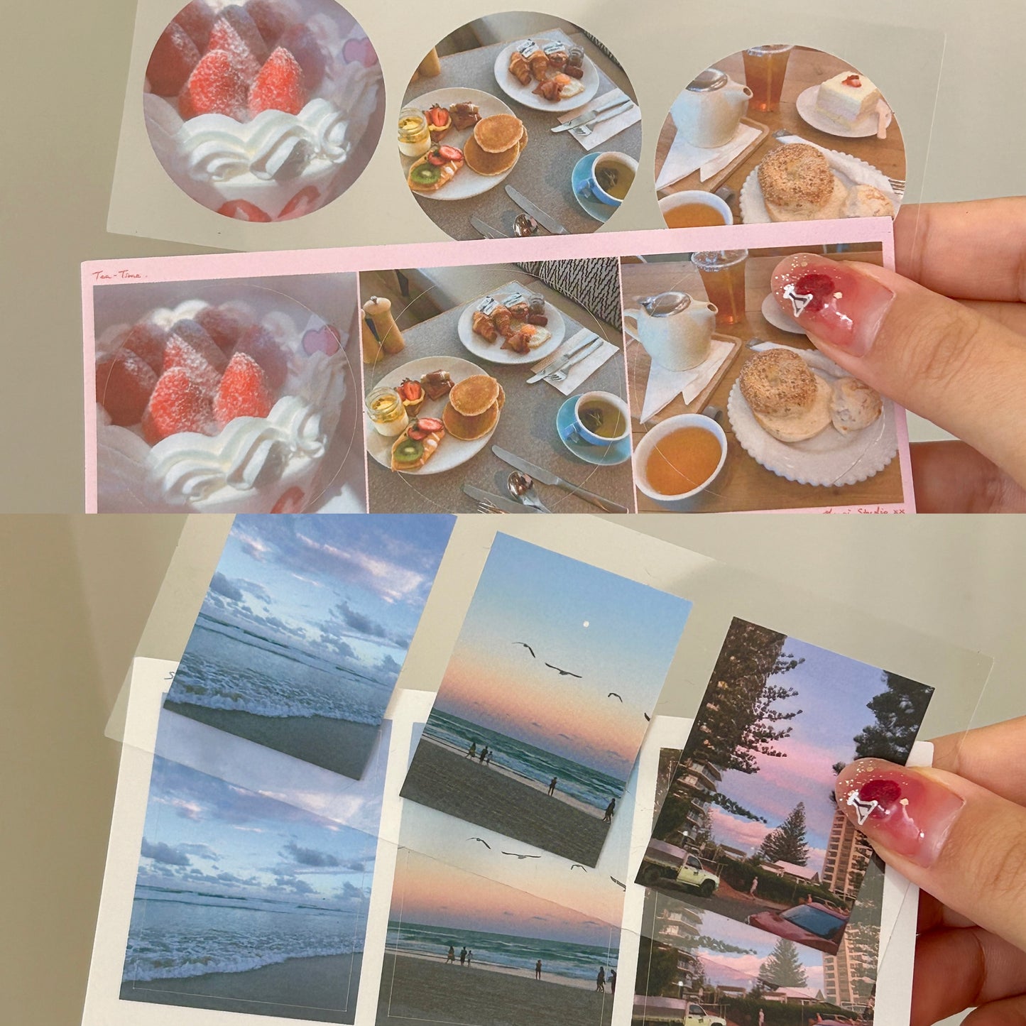 Teatime and seaside Mood stickers