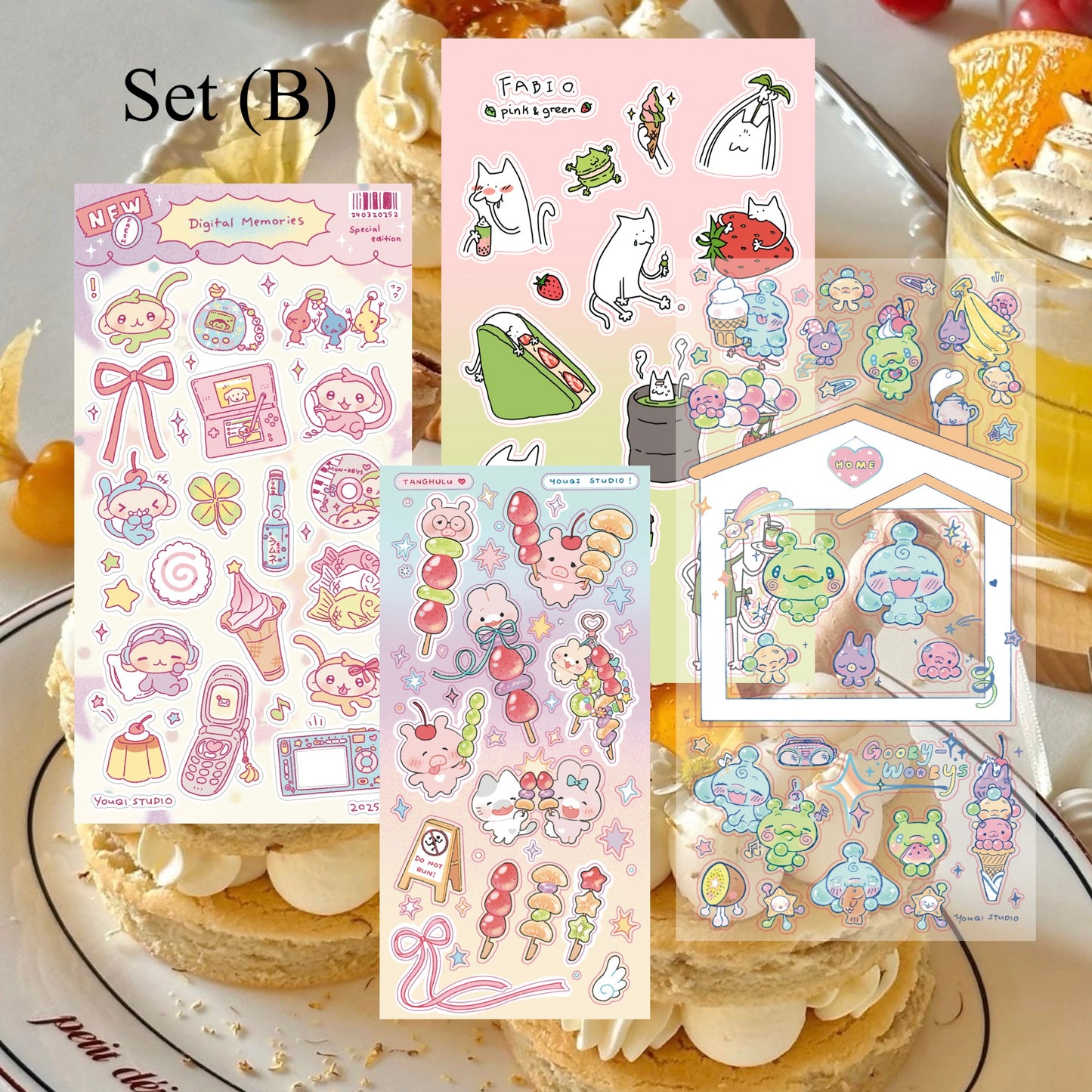 Sticker set(B) 4pcs