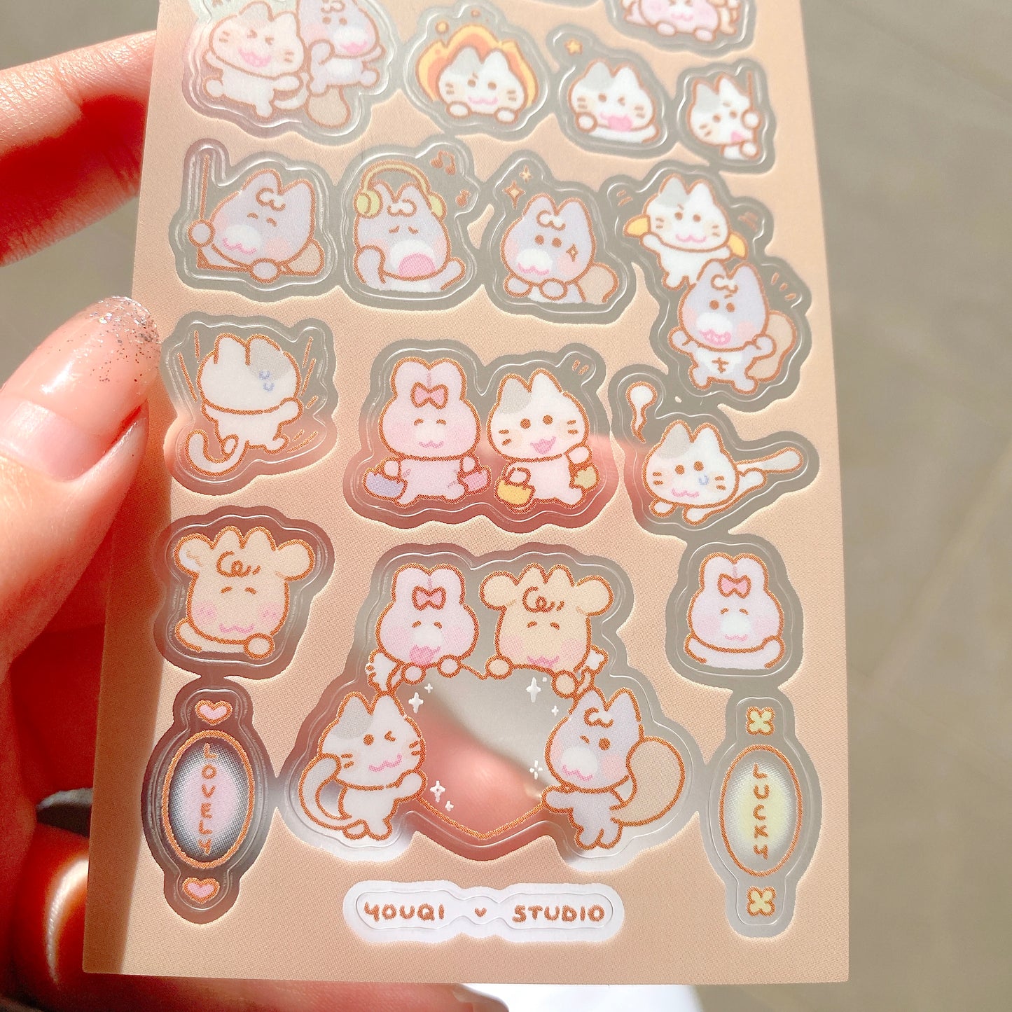 Mini page friends (neutral colours)
