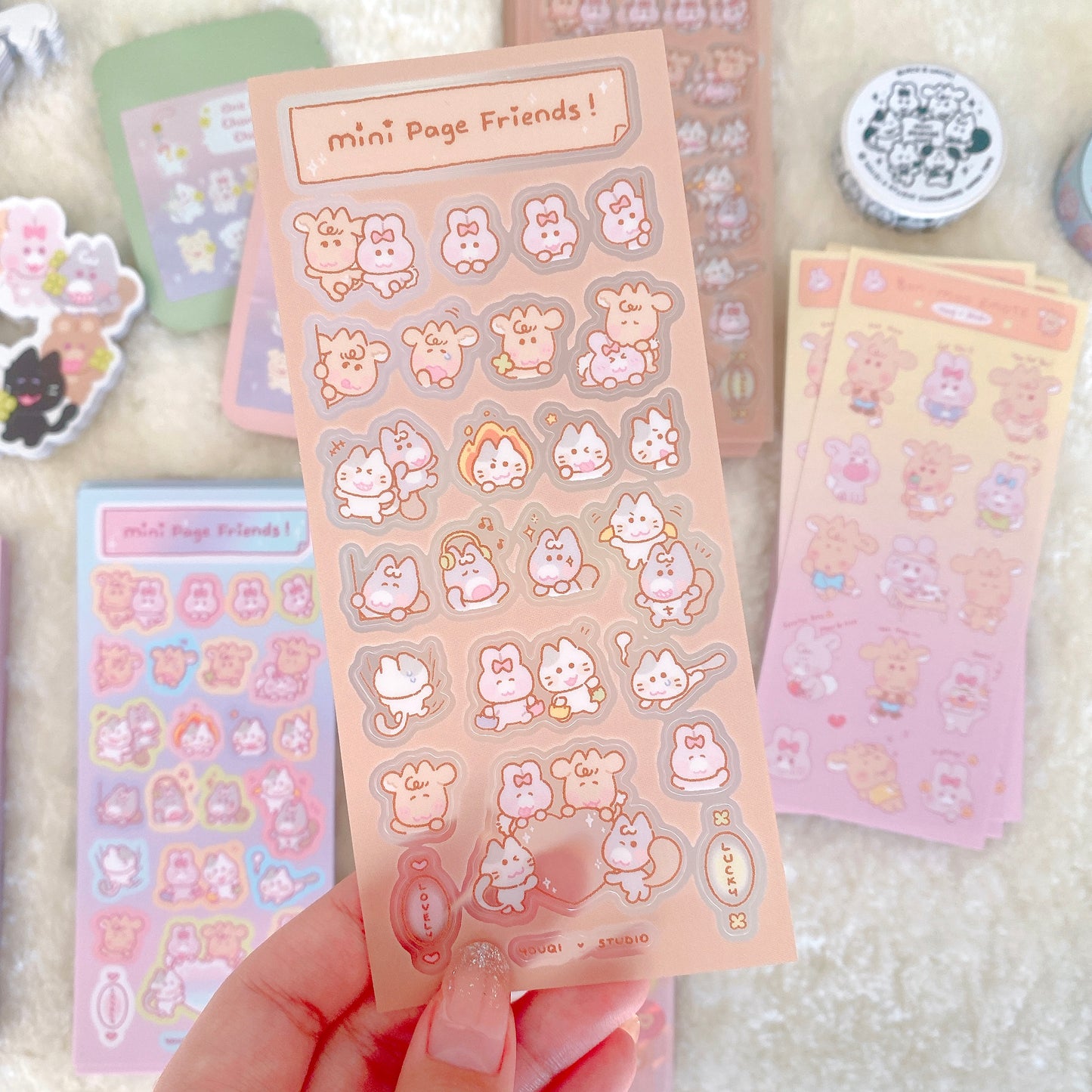 Mini page friends (neutral colours)