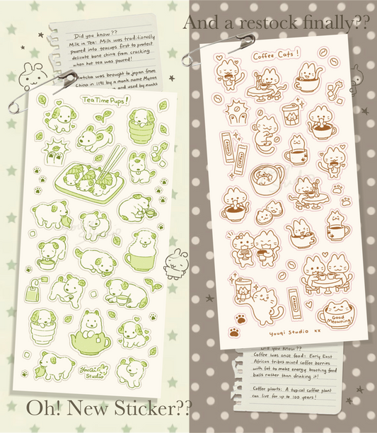 Tea pups and coffee cats