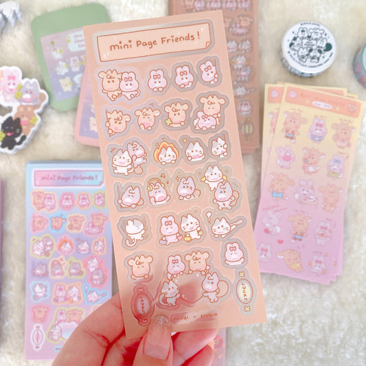 Mini page friends (neutral colours)